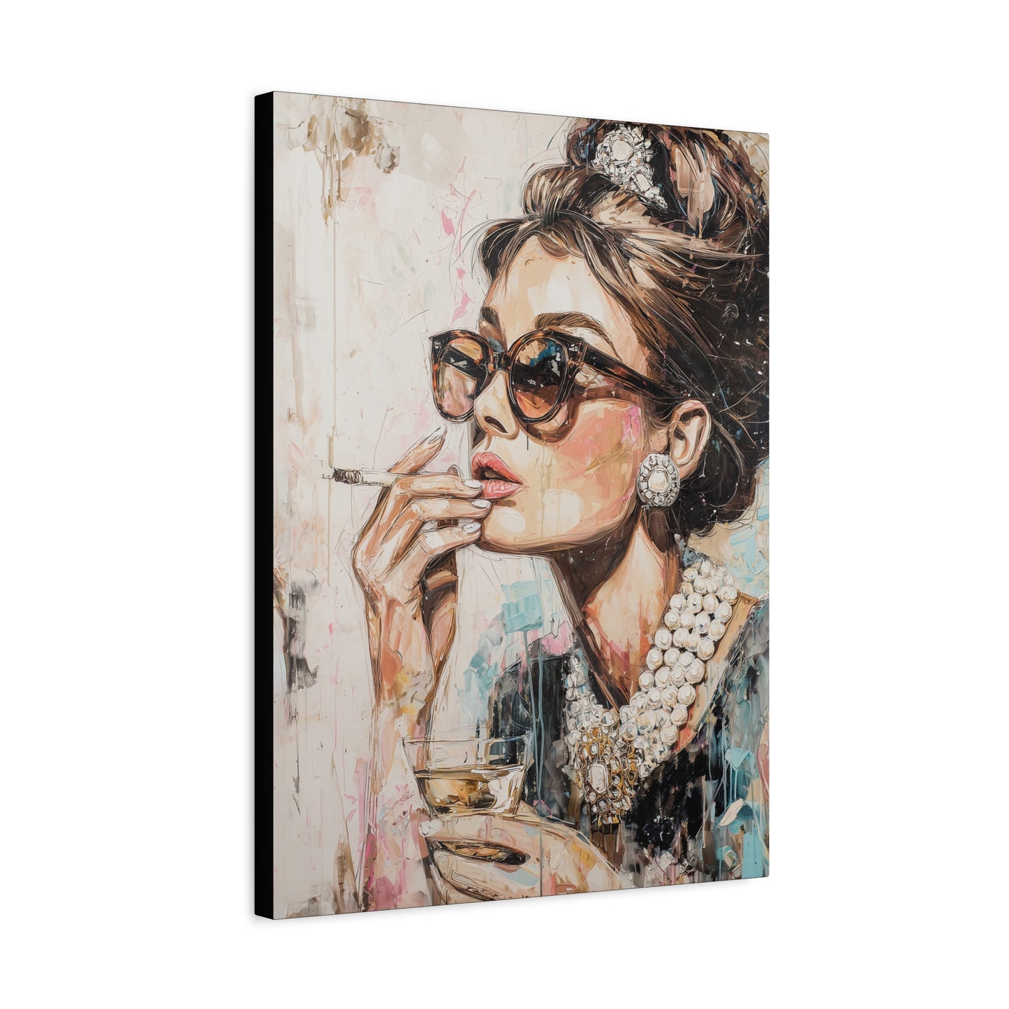 Gallery Wrapped Canvas, The Diva Project Art Canvas, Pinup Art Canvas – Audrey Hepburn - TWO