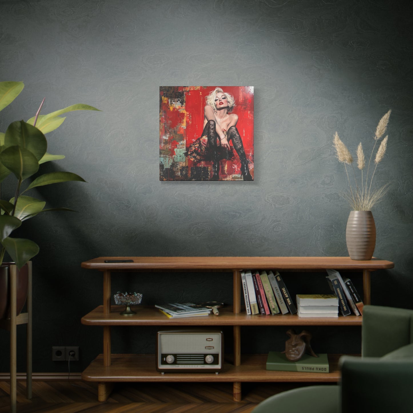 Gallery Wrapped Canvas, Guilt and Grit Adult Art Canvas, Erotic Pinup Art Canvas – Sable