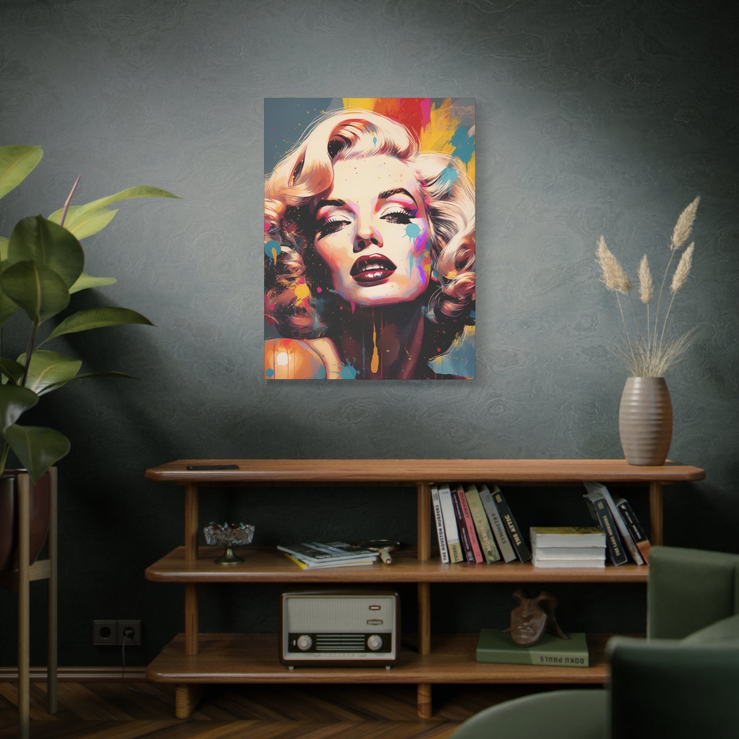 Canvas Wall Art, Gallery Wrapped Pop Art, Celebrity Wall Art – Marilyn Monroe - Abstract