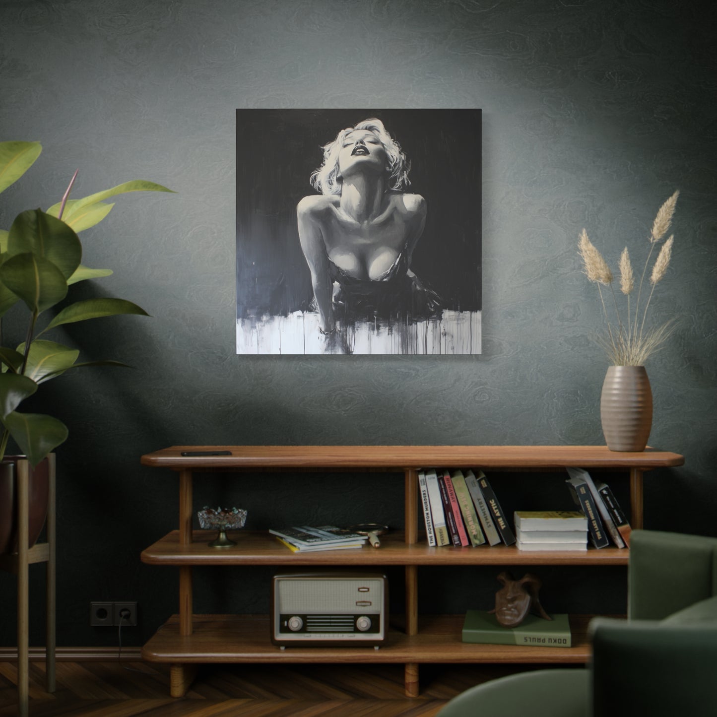 Gallery Wrapped Canvas, Guilt and Grit Adult Art Canvas, Erotic Pinup Art Canvas – Lucia