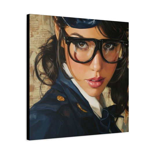 Gallery Wrapped Canvas, Liberty and Lace Art Canvas, Erotic Pinup Art Canvas – Lizzy