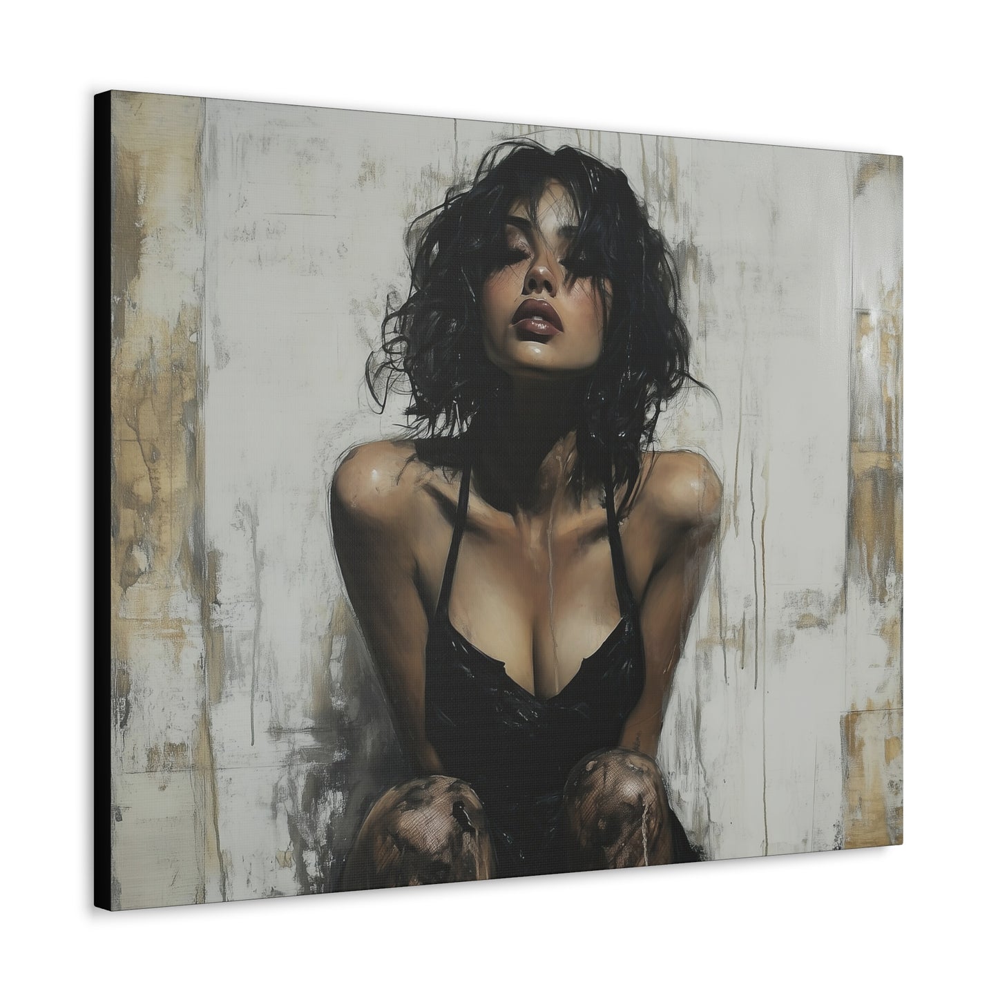Gallery Wrapped Canvas, Sinners and Saints Art Canvas, Erotic Pinup Art Canvas – Vivienne