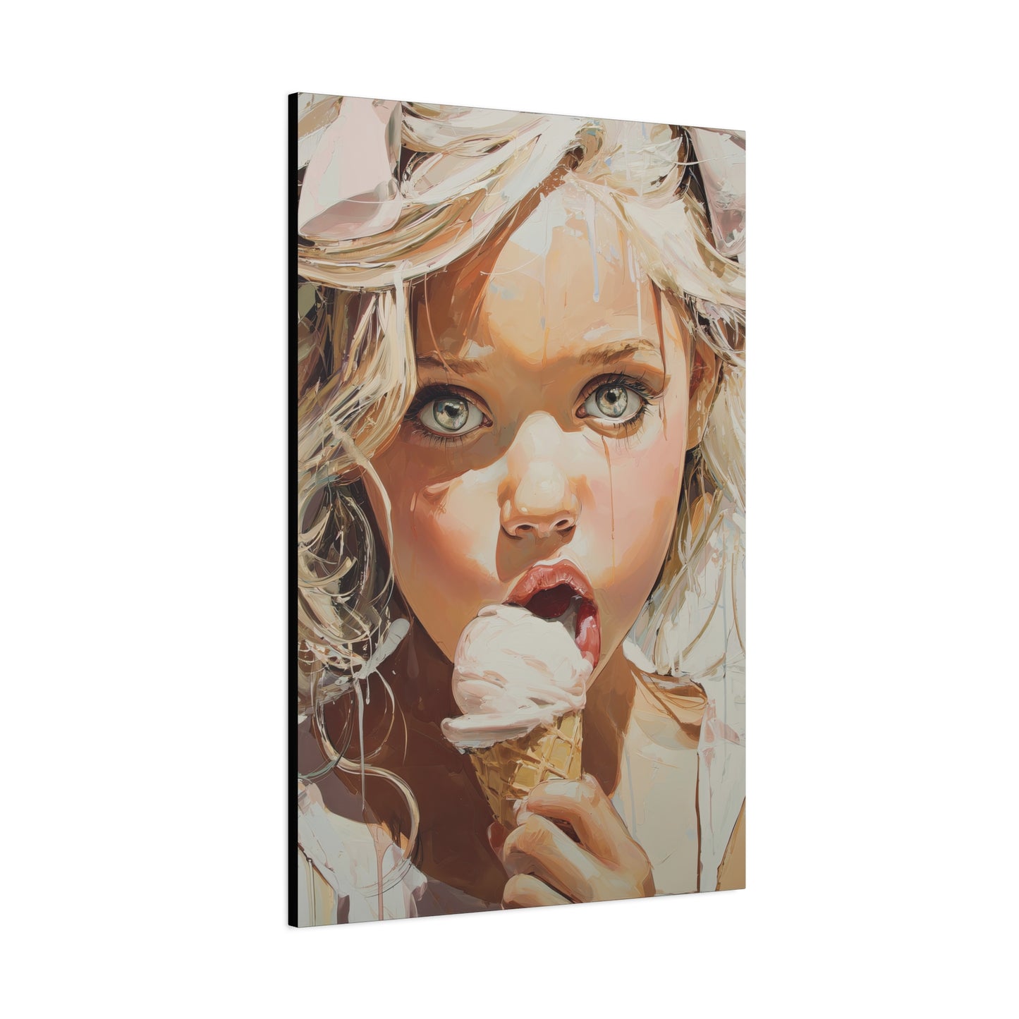 Gallery Wrapped Canvas, Sweet Summer Nostalgia, Sugar and Spice Art Canvas, Ice Cream Dreams Art – Briony