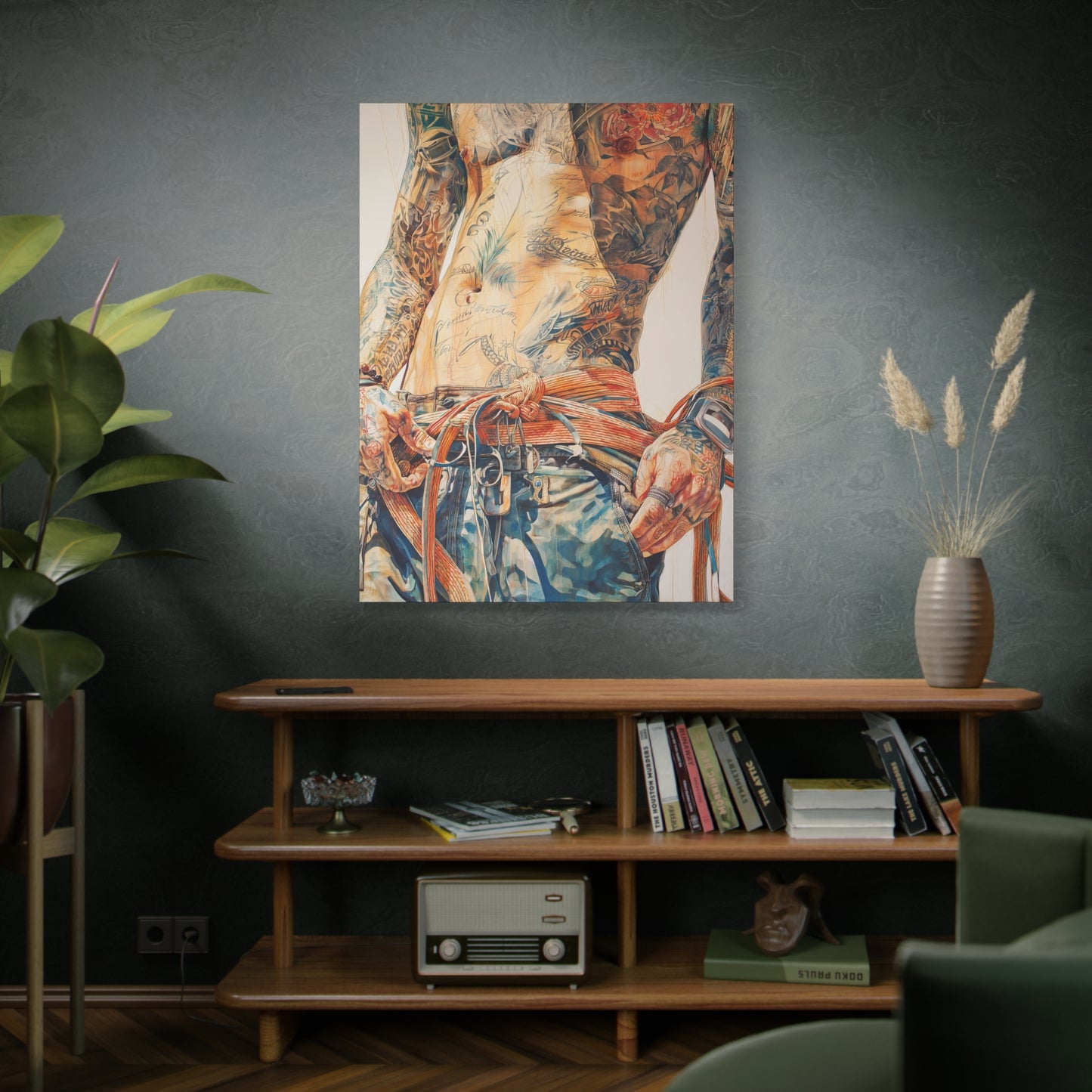 Gallery Wrapped Canvas, Ropes and Reverence Art Canvas, Erotic Shibari Art Canvas – Leif