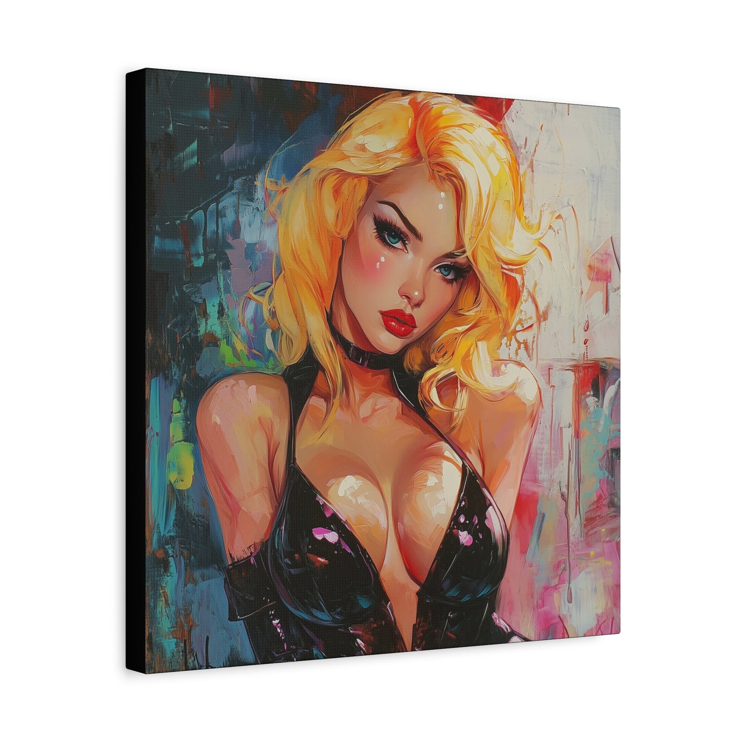 Gallery Wrapped Canvas, Guilt and Grit Adult Art Canvas, Erotic Pinup Art Canvas – Esme