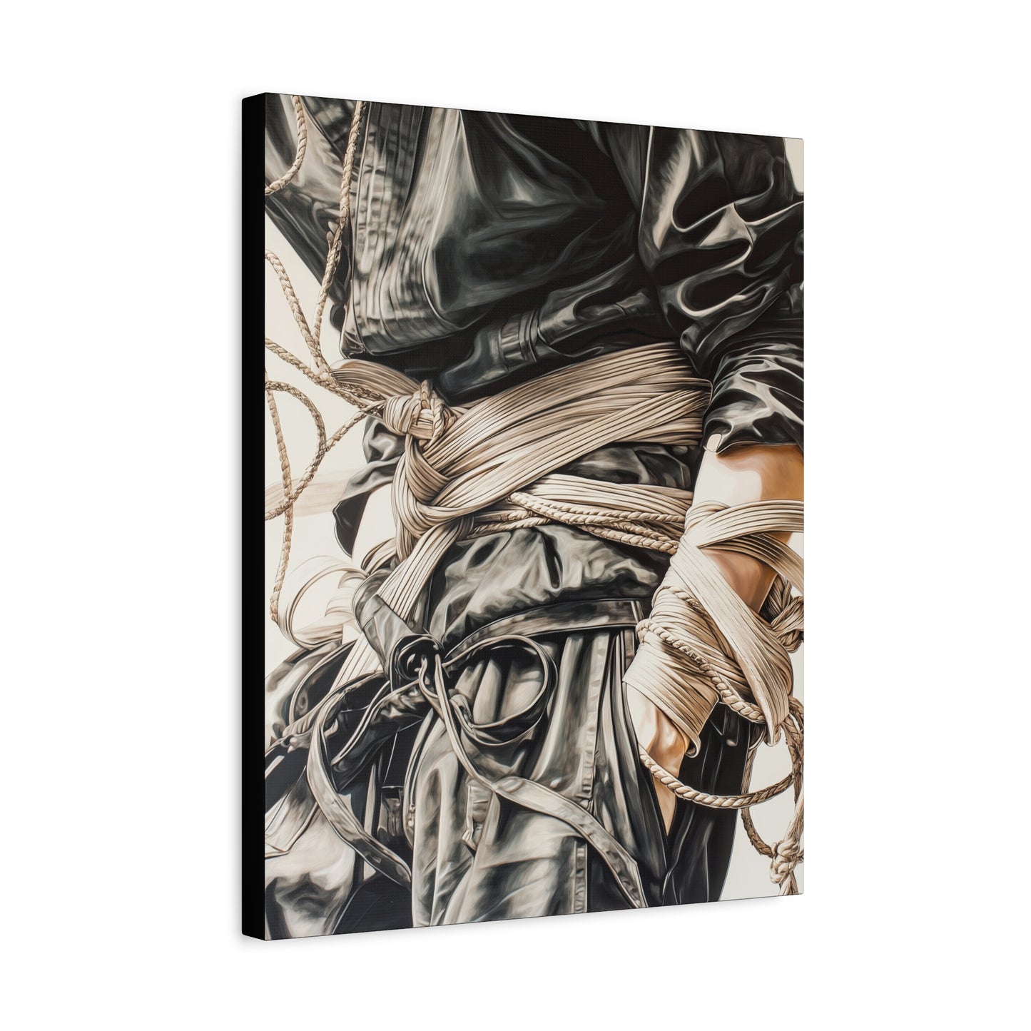 Gallery Wrapped Canvas, Ropes and Reverence Art Canvas, Erotic Shibari Art Canvas – Henri