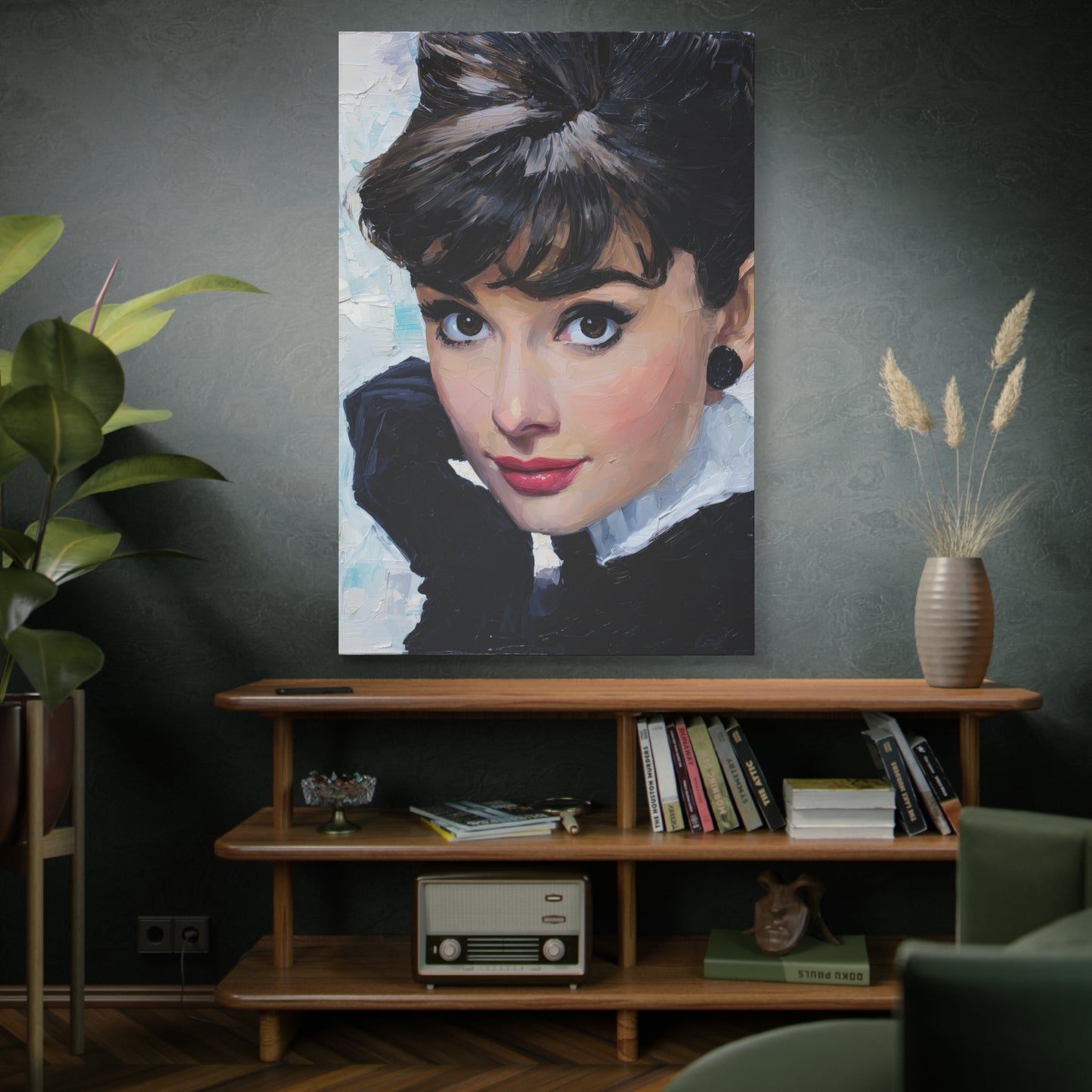 Gallery Wrapped Canvas, The Diva Project Art Canvas, Pinup Art Canvas – Audrey Hepburn - SEVEN