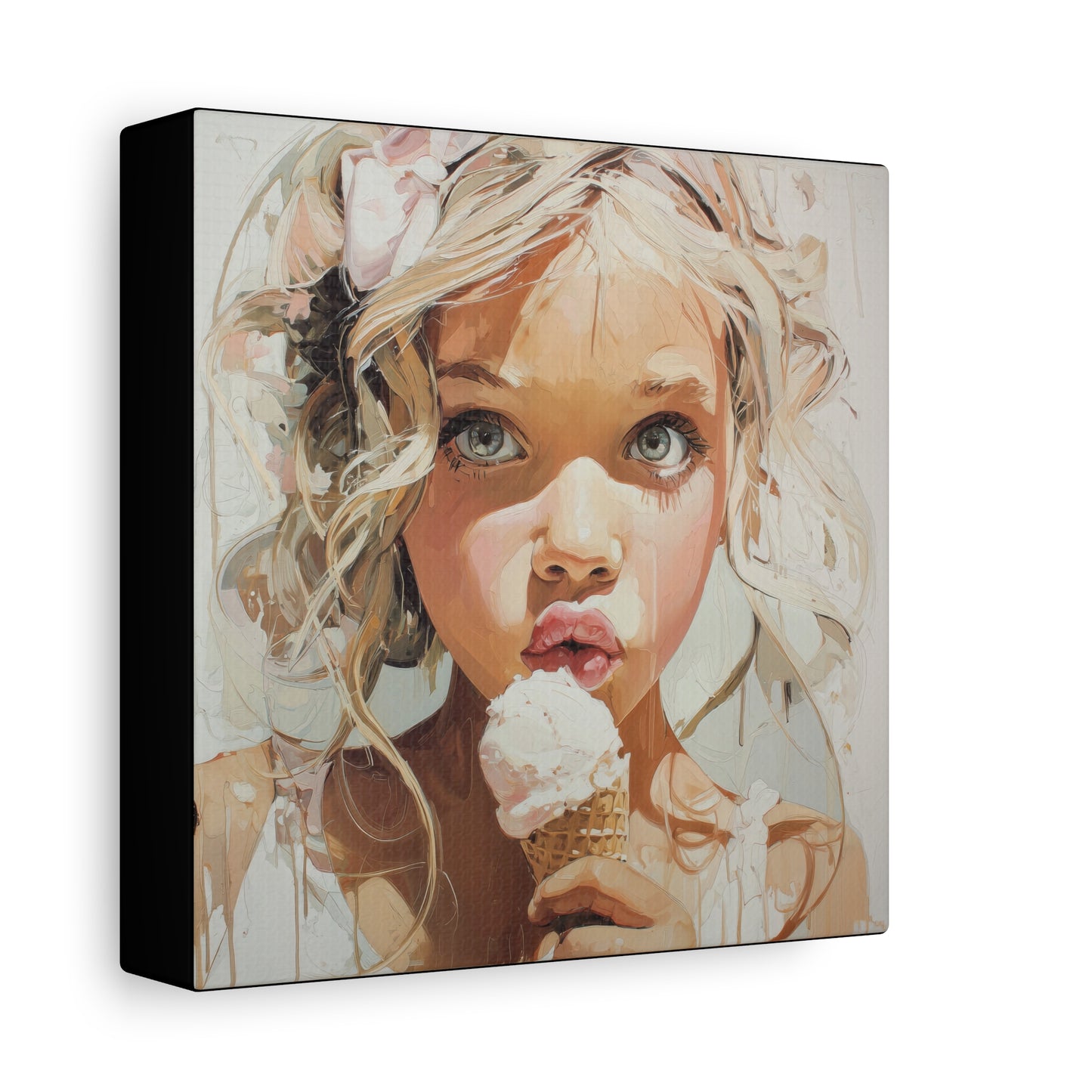 Gallery Wrapped Canvas, Sweet Summer Nostalgia, Sugar and Spice Art Canvas, Ice Cream Dreams Art – Briony