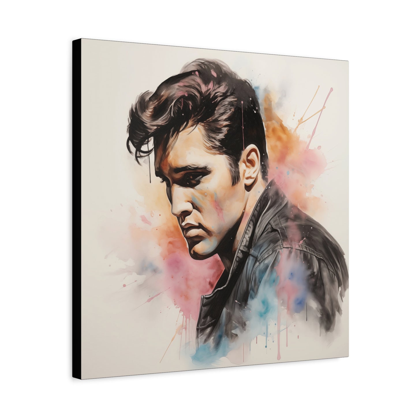 Gallery Wrapped Canvas, Celebrity Inspired, Pop Art Canvas – Elvis