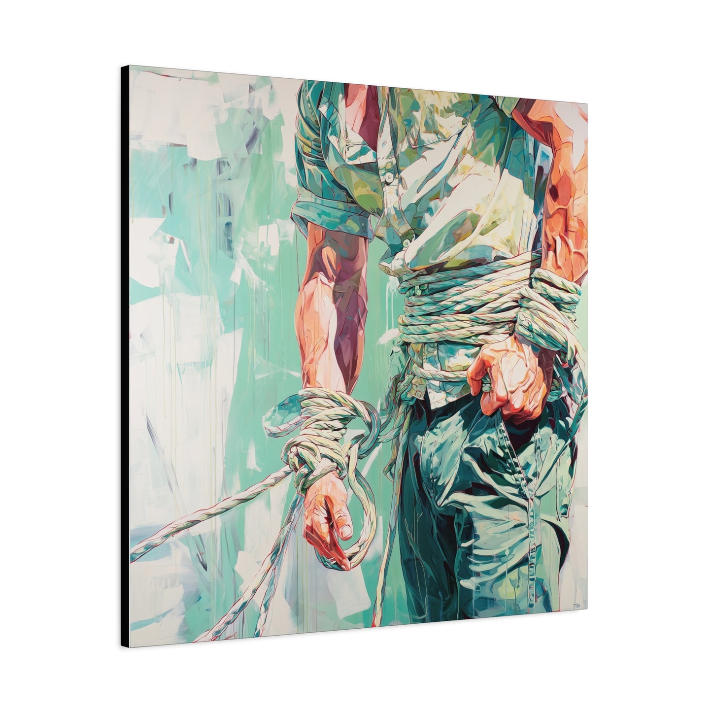 Gallery Wrapped Canvas, Ropes and Reverence Art Canvas, Erotic Shibari Art Canvas – Jiro