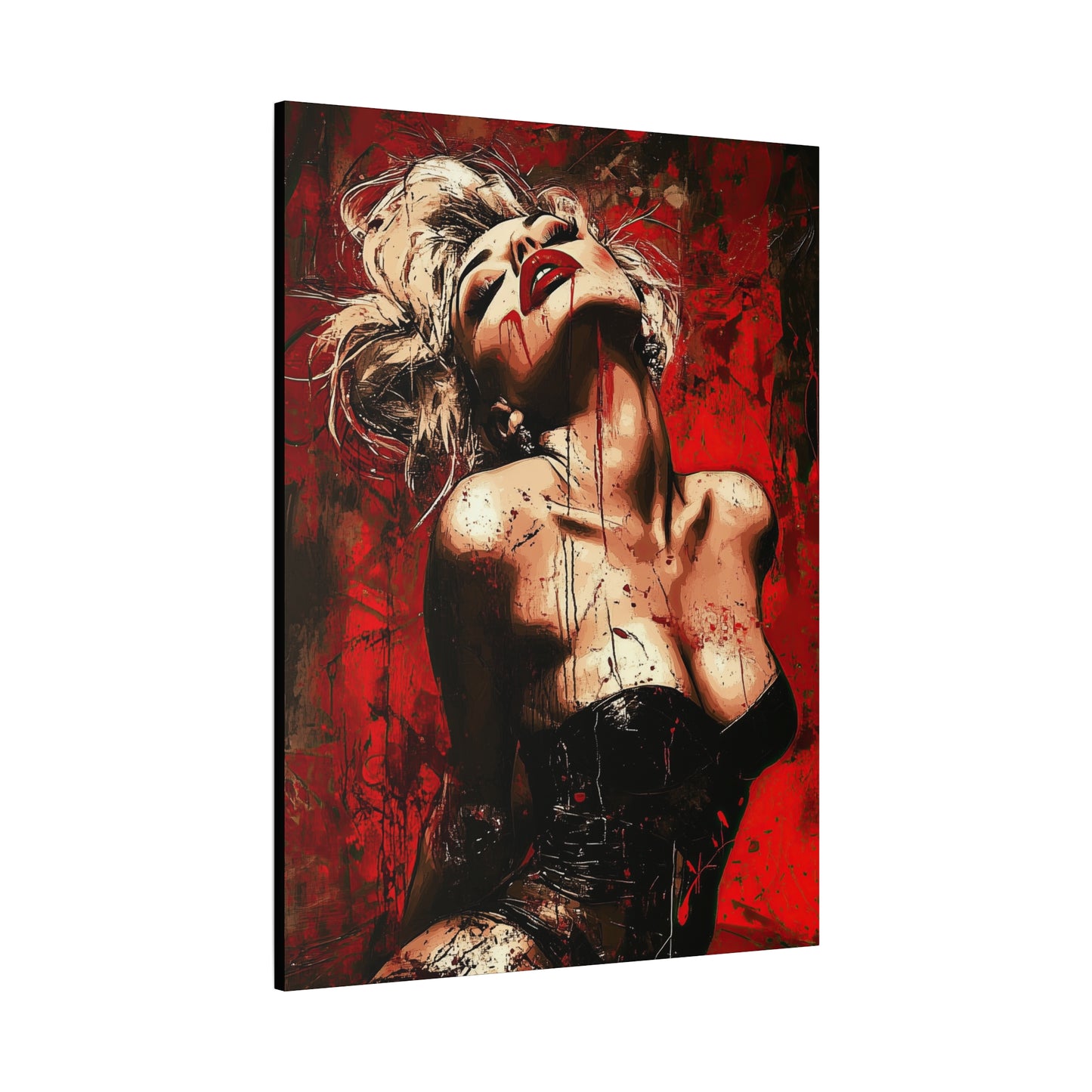Gallery Wrapped Canvas, Guilt and Grit Adult Art Canvas, Erotic Pinup Art Canvas – Tabitha