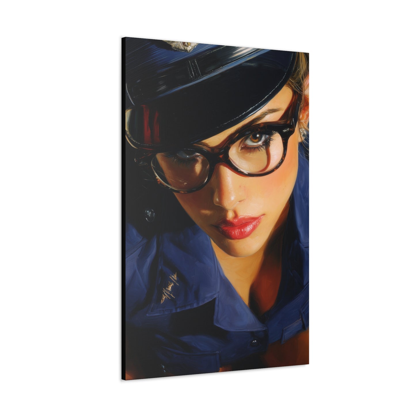 Gallery Wrapped Canvas, Liberty and Lace Art Canvas, Erotic Pinup Art Canvas – Janice