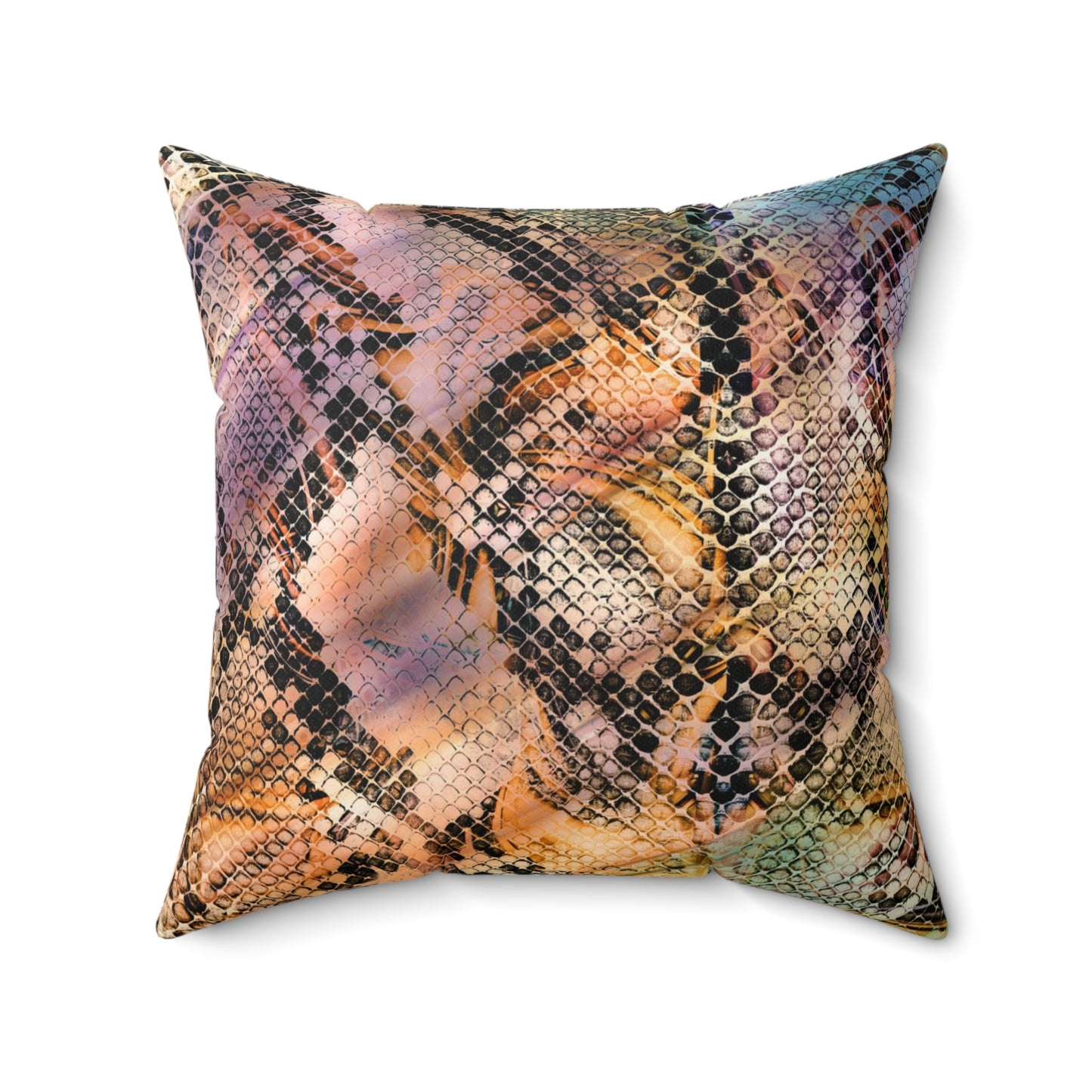 Glam Snake Skin - Serpent Print Throw Pillow - Decorative Fashion Pillow - Snake Print