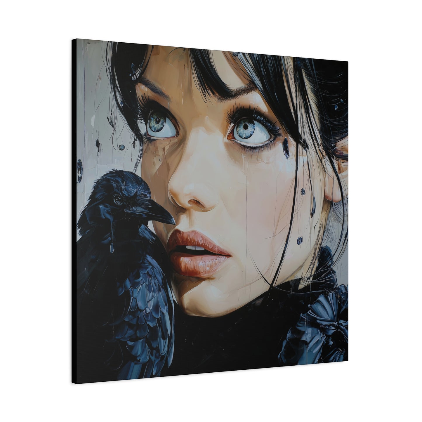 Gallery Wrapped Canvas, Myth and Bones Gothic Art Canvas, Dark Muse Canvas - Azula