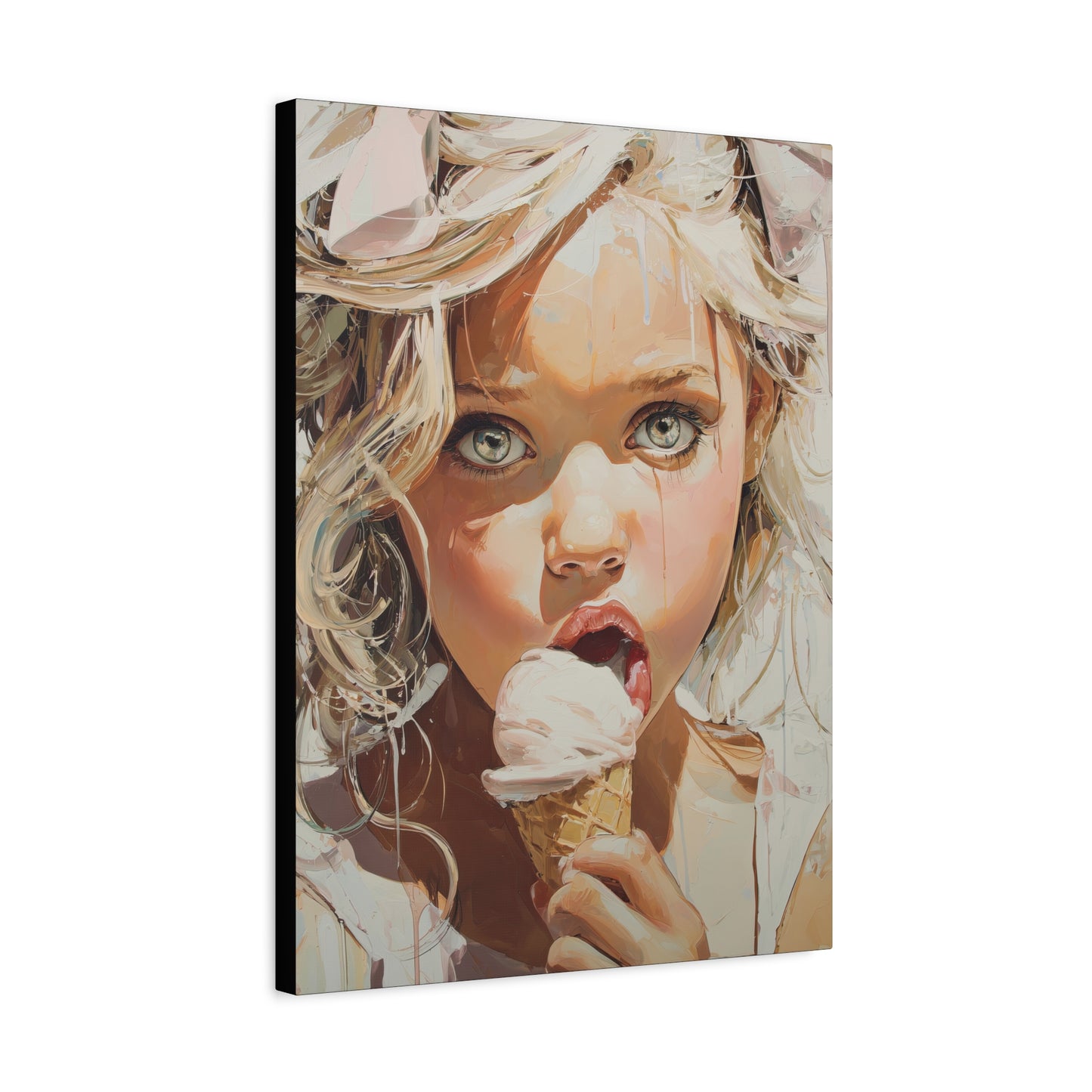 Gallery Wrapped Canvas, Sweet Summer Nostalgia, Sugar and Spice Art Canvas, Ice Cream Dreams Art – Briony