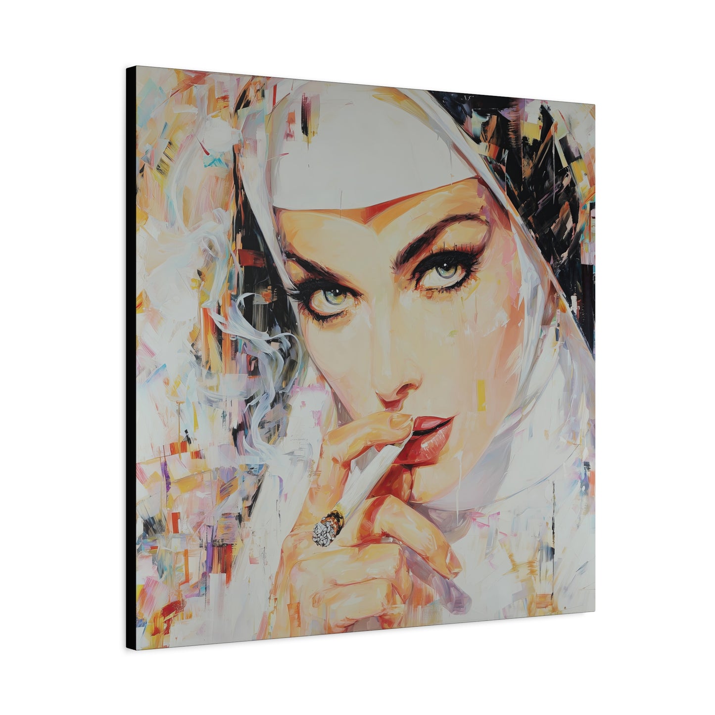 Gallery Wrapped Canvas, Habits and Heresy Art Canvas, Naughty Nuns Art Canvas – Sister Carmela