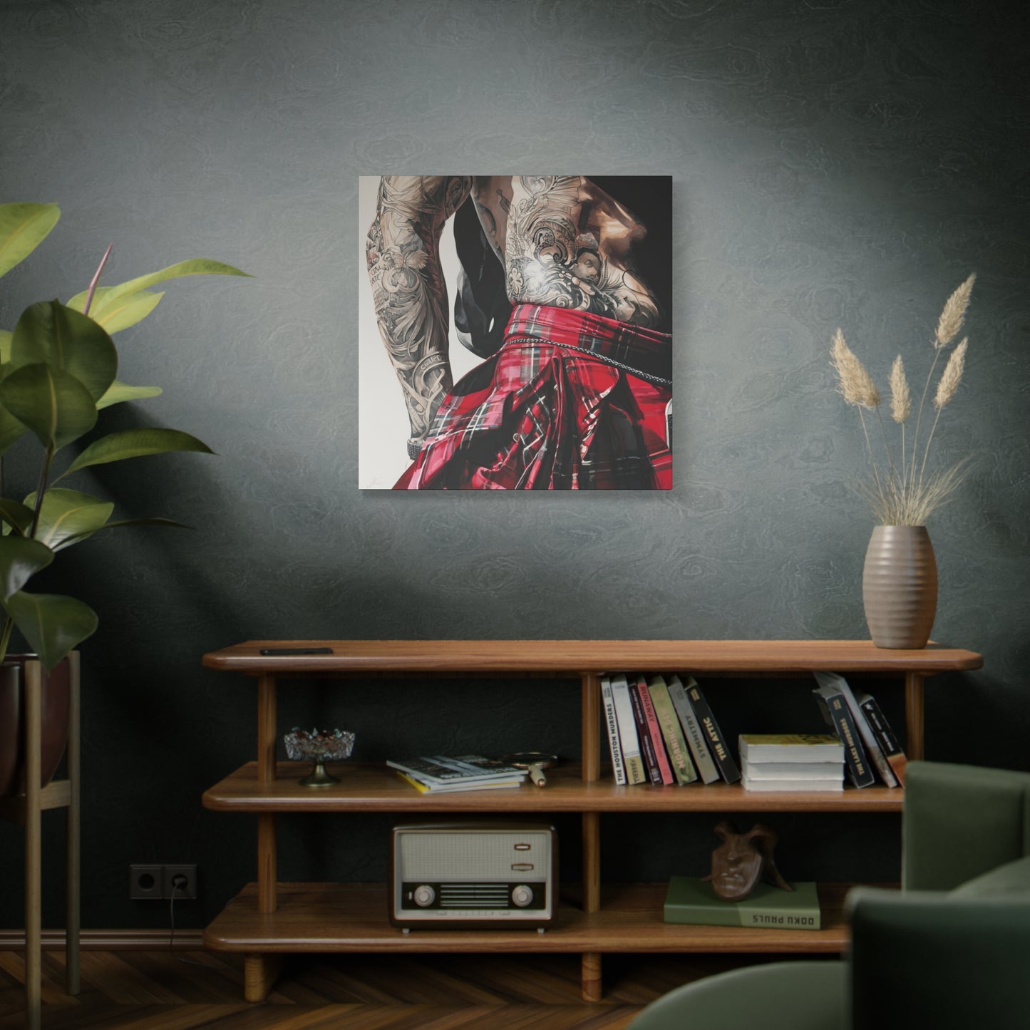 Gallery Wrapped Canvas, Kilts and Carnage Art Canvas, Erotic Pinup Art Canvas – Alexander