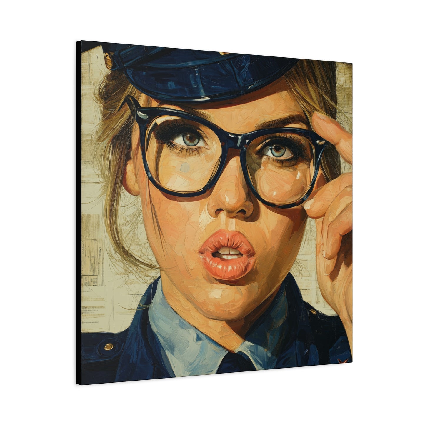Gallery Wrapped Canvas, Liberty and Lace Art Canvas, Erotic Pinup Art Canvas – Dixie