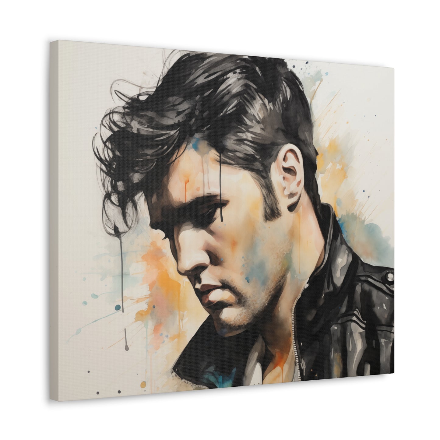 Gallery Wrapped Canvas, Celebrity Inspired, Pop Art Canvas – Elvis Also