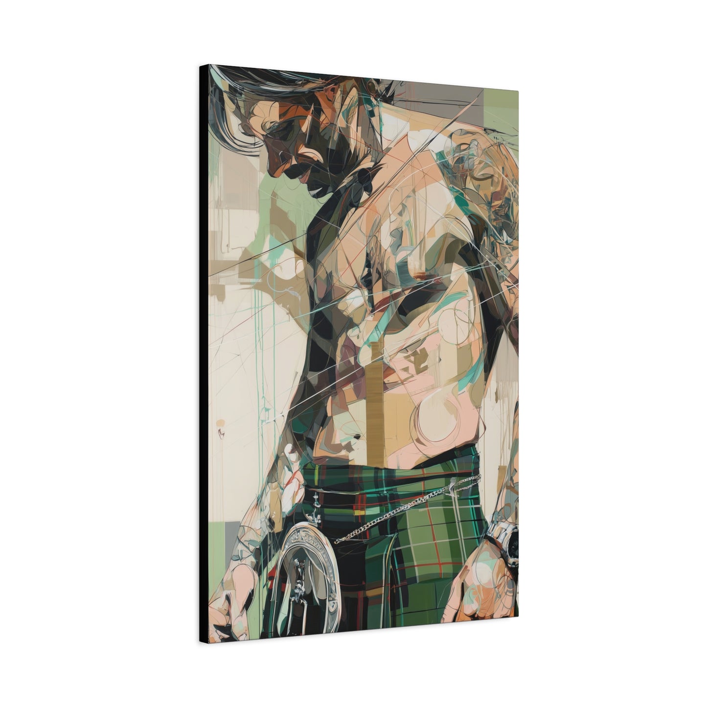Gallery Wrapped Canvas, Kilts and Carnage Art Canvas, Erotic Pinup Art Canvas – Ewan
