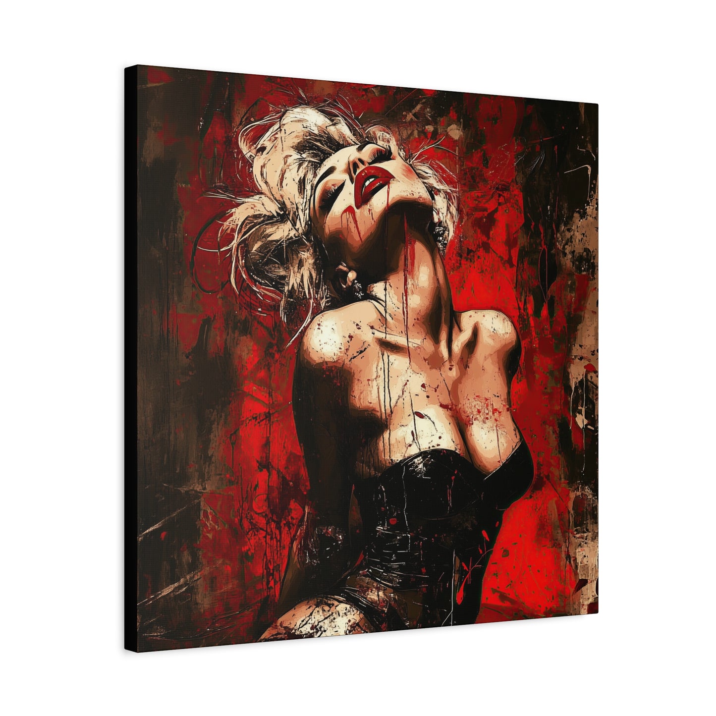 Gallery Wrapped Canvas, Guilt and Grit Adult Art Canvas, Erotic Pinup Art Canvas – Tabitha