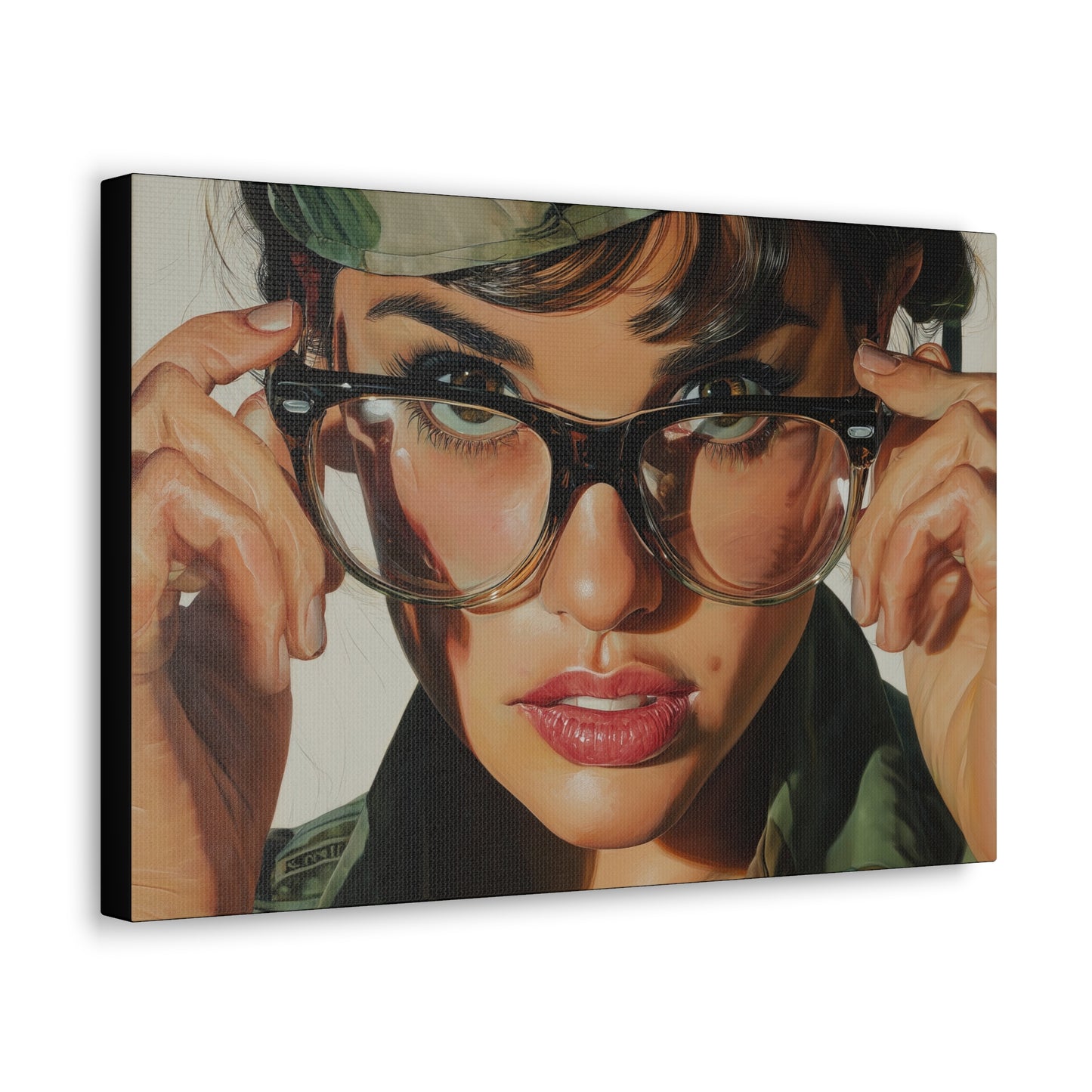 Gallery Wrapped Canvas, Liberty and Lace Art Canvas, Erotic Pinup Art Canvas – Erica