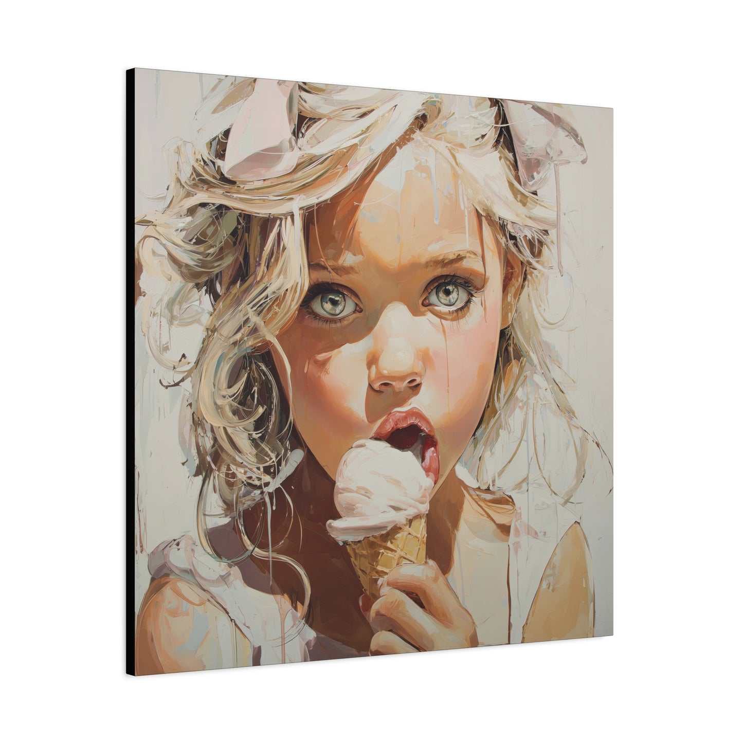 Gallery Wrapped Canvas, Sweet Summer Nostalgia, Sugar and Spice Art Canvas, Ice Cream Dreams Art – Briony