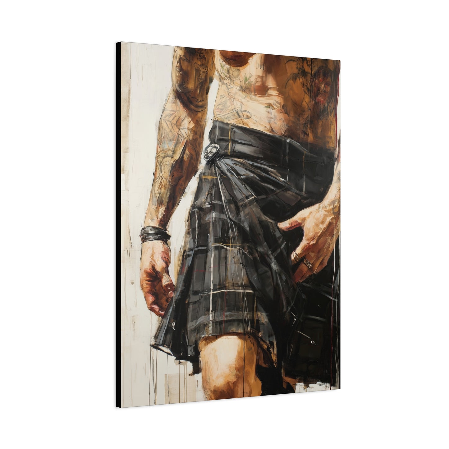 Gallery Wrapped Canvas, Kilts and Carnage Art Canvas, Erotic Pinup Art Canvas – Brodie