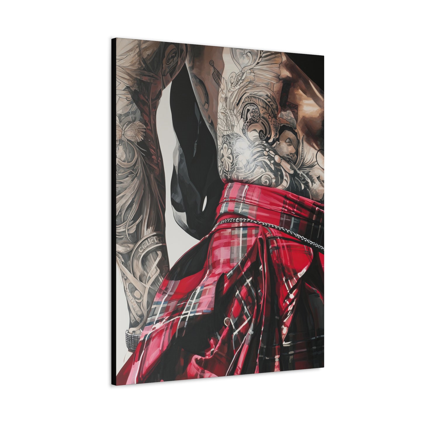 Gallery Wrapped Canvas, Kilts and Carnage Art Canvas, Erotic Pinup Art Canvas – Alexander