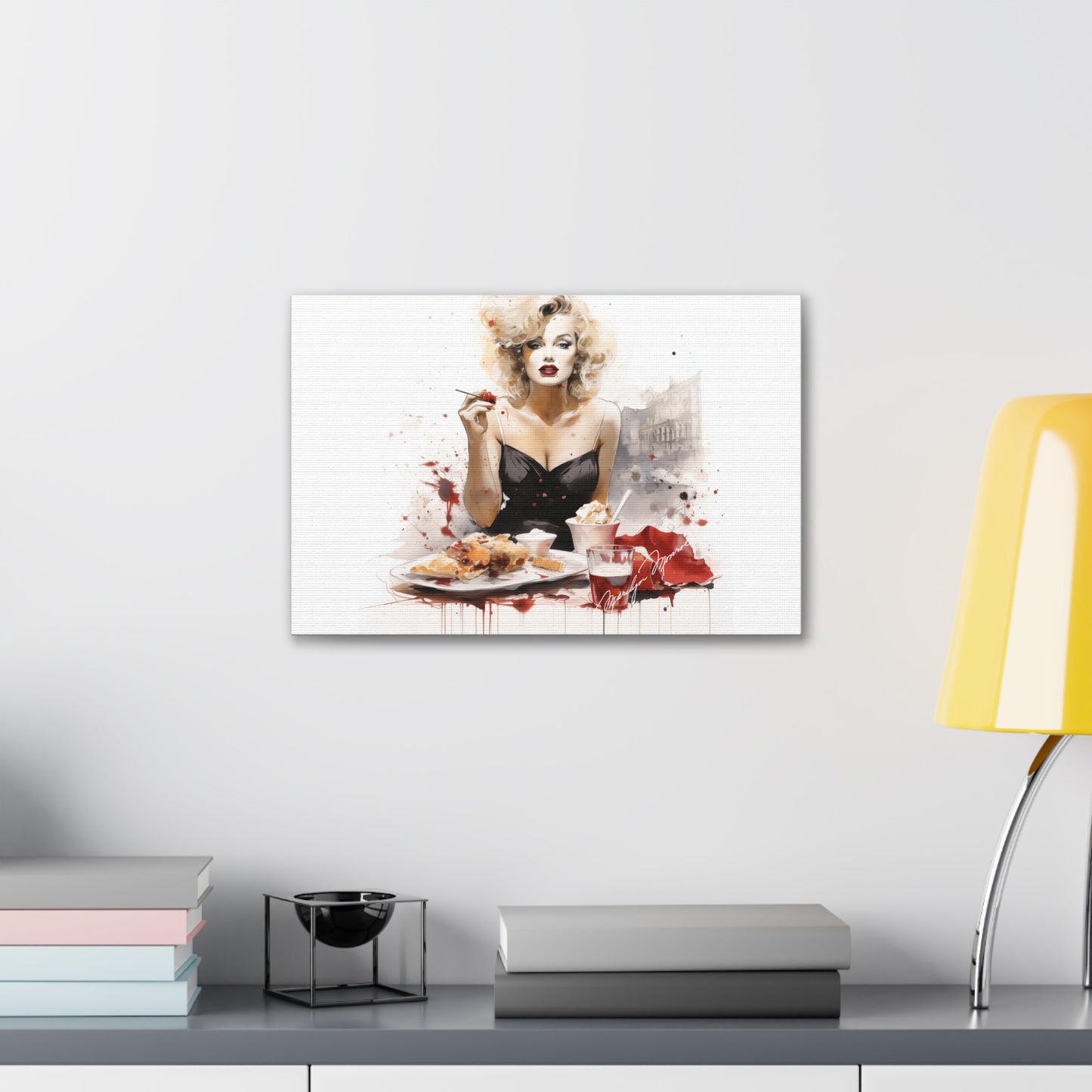 Canvas Wall Art, Gallery Wrapped Pop Art, Celebrity Wall Art – Marilyn Monroe - Cafe