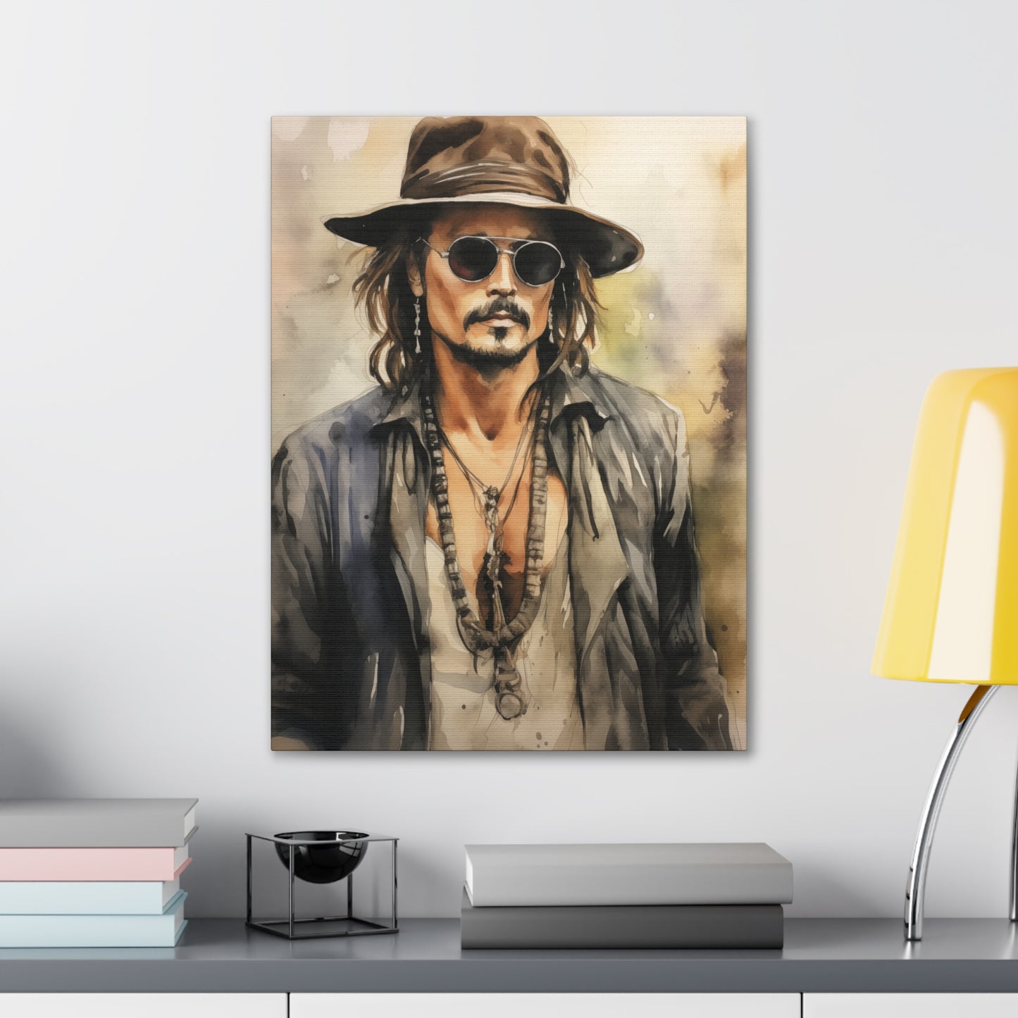 Gallery Wrapped Canvas, Celebrity Inspired, Pop Art Canvas – Johnny