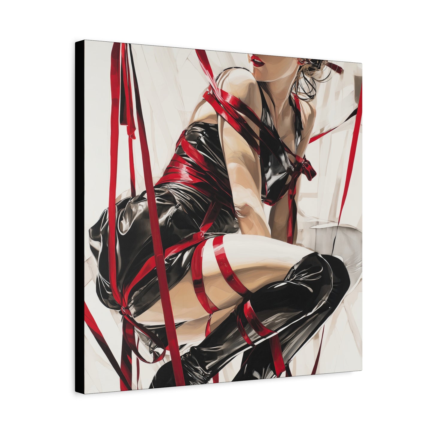 Gallery Wrapped Canvas, Ropes and Reverence Art Canvas, Erotic Shibari Art Canvas – Monica