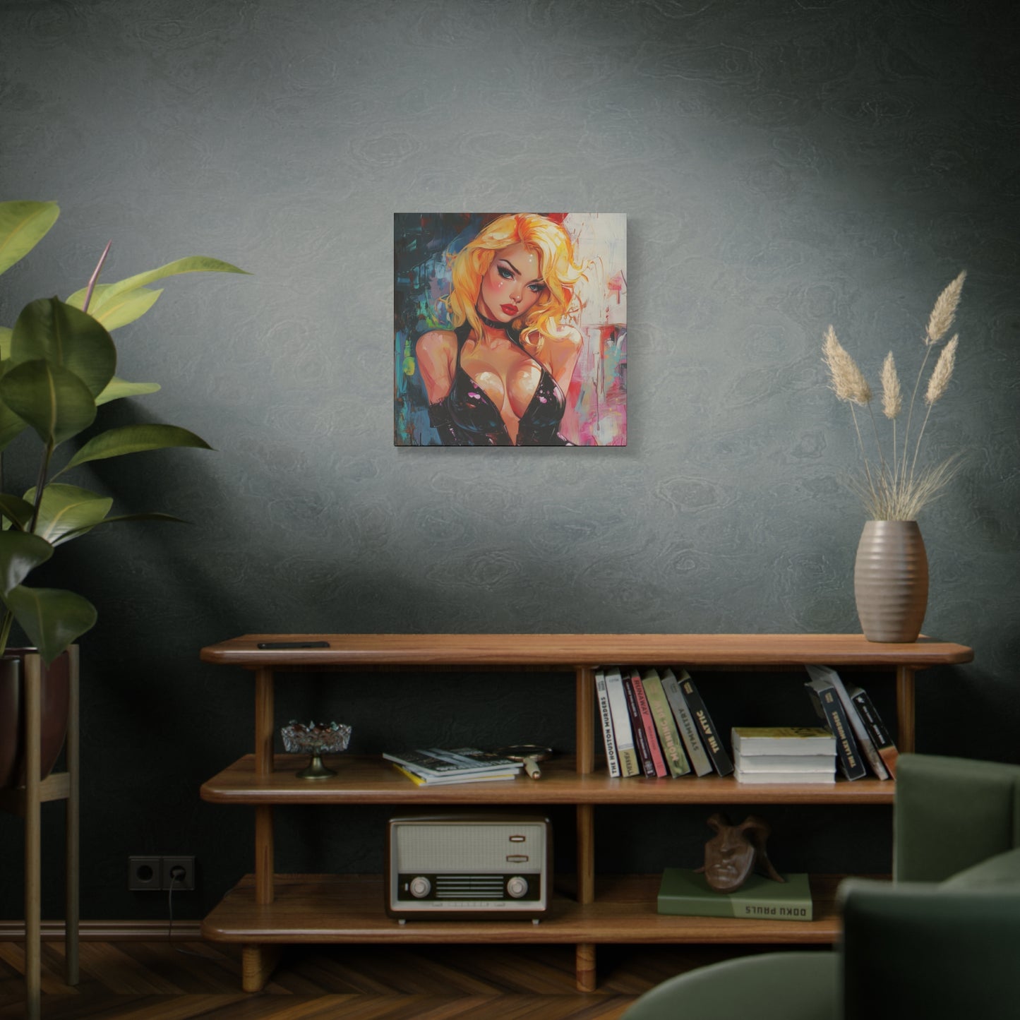 Gallery Wrapped Canvas, Guilt and Grit Adult Art Canvas, Erotic Pinup Art Canvas – Esme