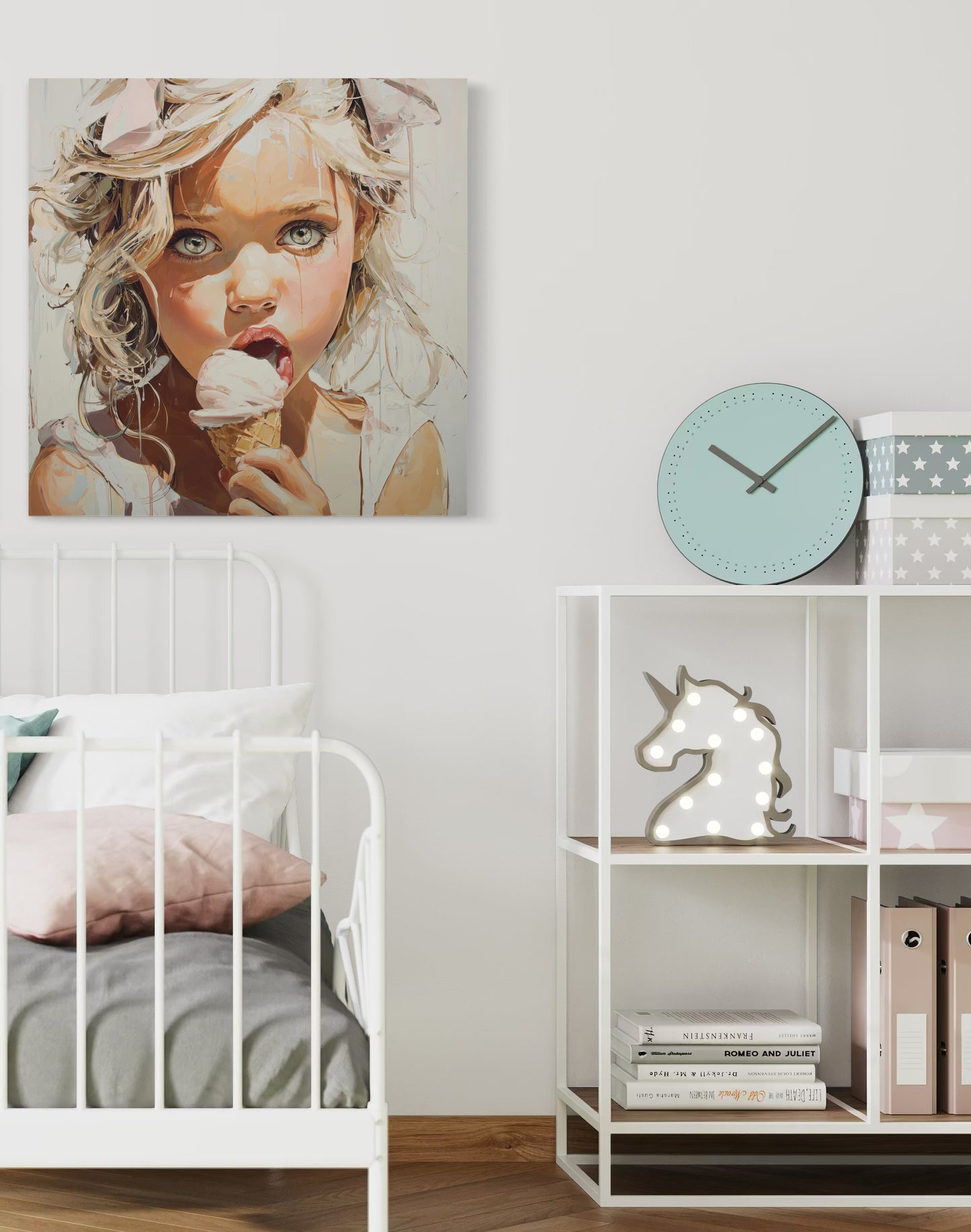 Gallery Wrapped Canvas, Sweet Summer Nostalgia, Sugar and Spice Art Canvas, Ice Cream Dreams Art – Briony