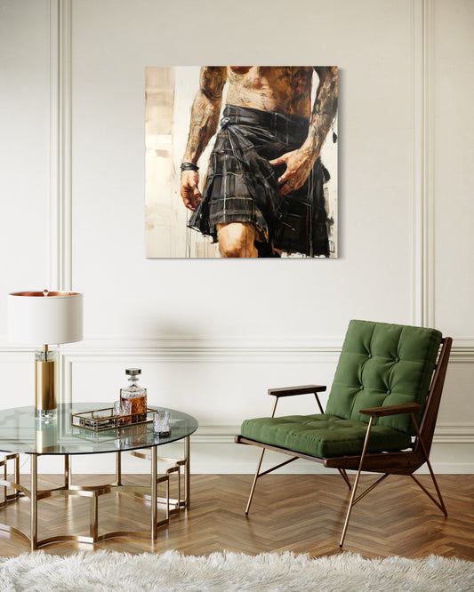 Gallery Wrapped Canvas, Kilts and Carnage Art Canvas, Erotic Pinup Art Canvas – Brodie
