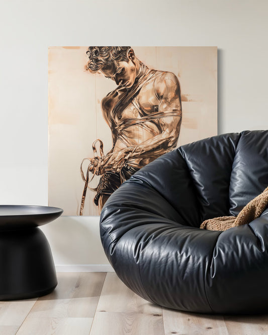 Gallery Wrapped Canvas, Ropes and Reverence Art Canvas, Erotic Shibari Art Canvas – Orion