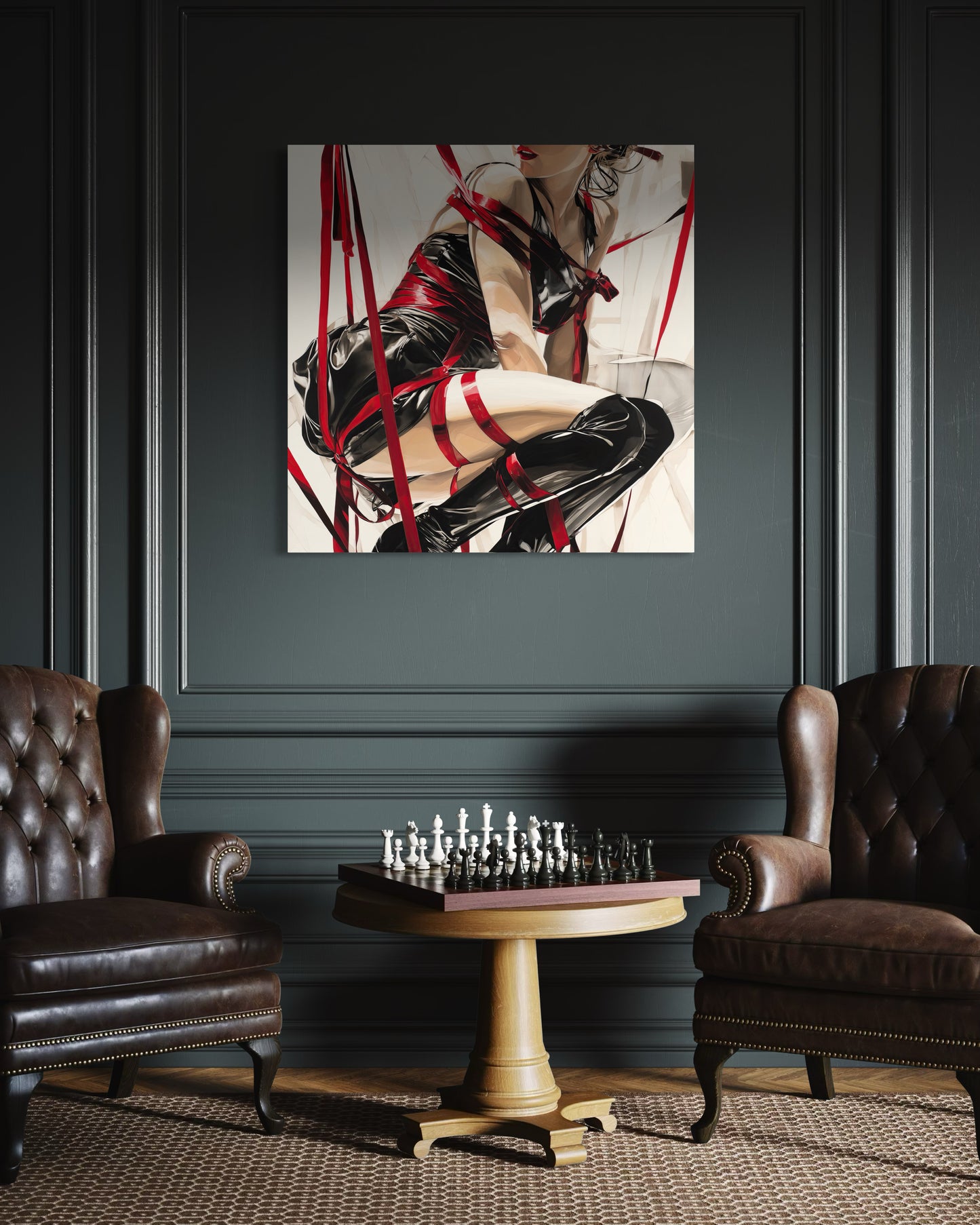 Gallery Wrapped Canvas, Ropes and Reverence Art Canvas, Erotic Shibari Art Canvas – Monica