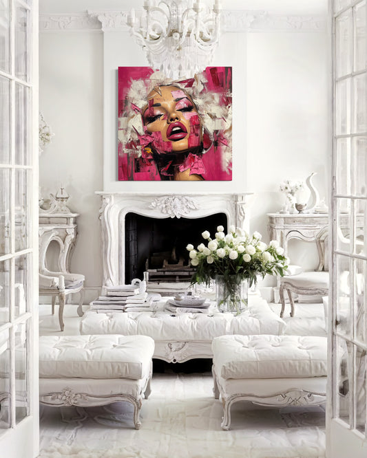 Gallery Wrapped Canvas, Guilt and Grit Adult Art Canvas, Erotic Pinup Art Canvas – Zora