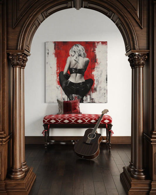 Gallery Wrapped Canvas, Guilt and Grit Adult Art Canvas, Erotic Pinup Art Canvas – Celeste