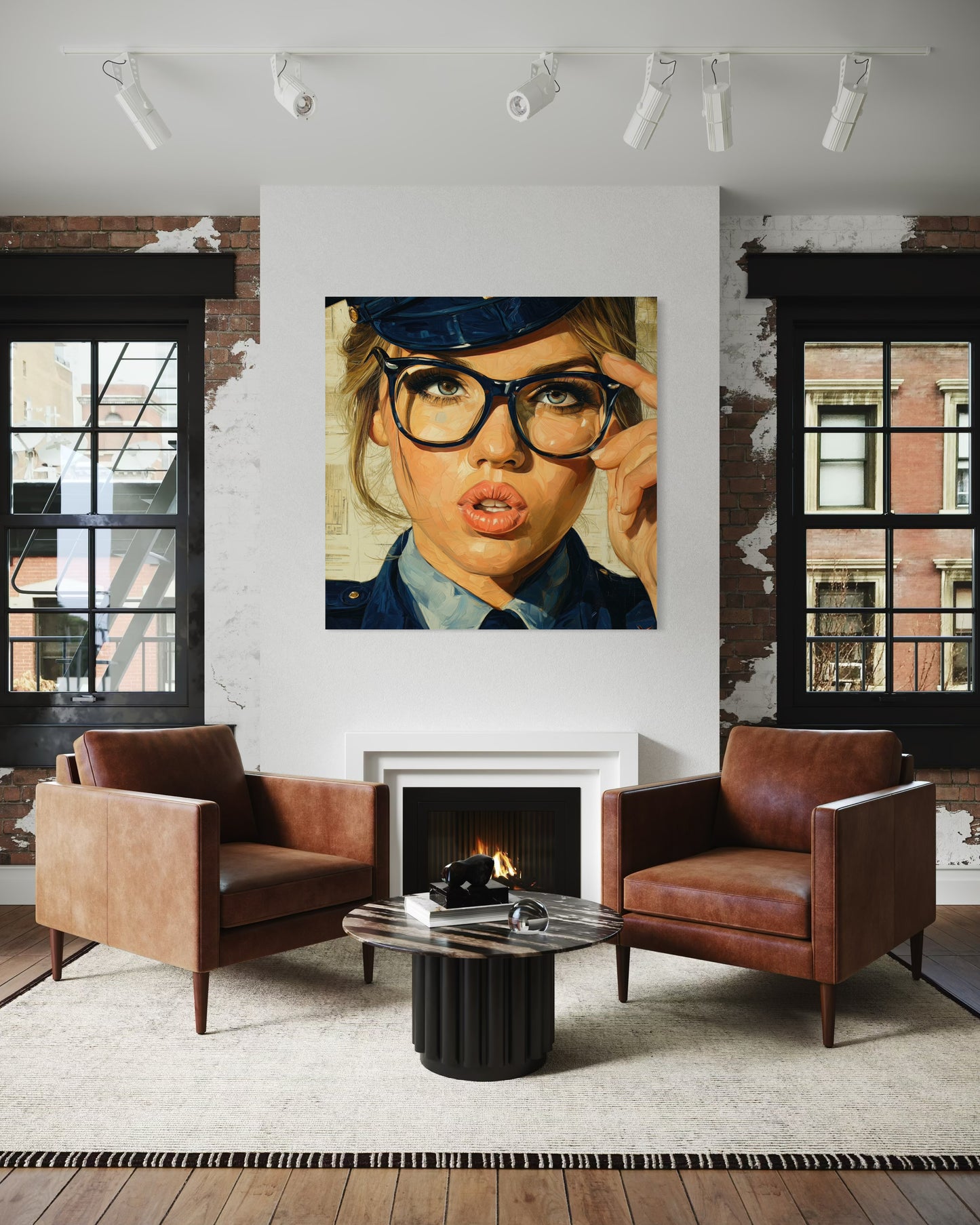 Gallery Wrapped Canvas, Liberty and Lace Art Canvas, Erotic Pinup Art Canvas – Dixie