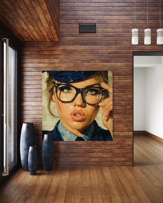 Gallery Wrapped Canvas, Liberty and Lace Art Canvas, Erotic Pinup Art Canvas – Dixie