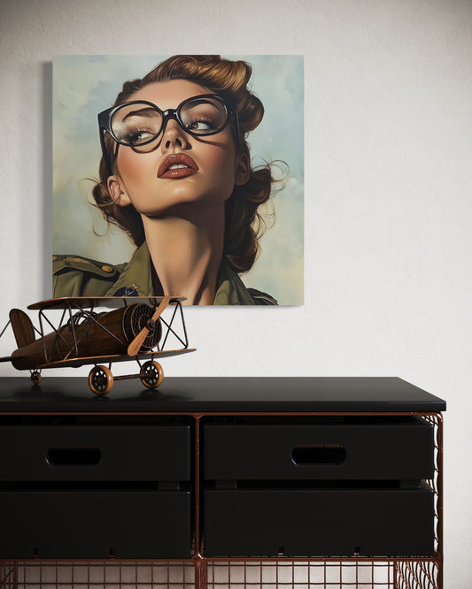 Gallery Wrapped Canvas, Liberty and Lace Art Canvas, Erotic Pinup Art Canvas – Penelope
