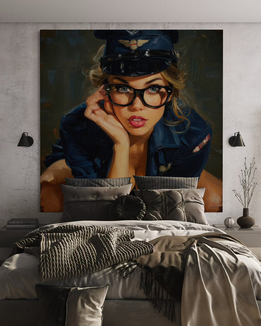 Gallery Wrapped Canvas, Liberty and Lace Art Canvas, Erotic Pinup Art Canvas – Savannah