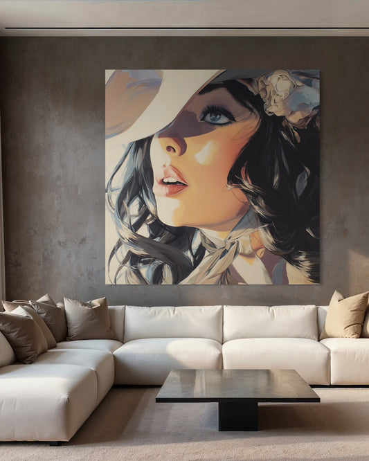 Gallery Wrapped Canvas, Wranglers and Wreckage Art Canvas, Erotic Pinup Art Canvas – Clementine