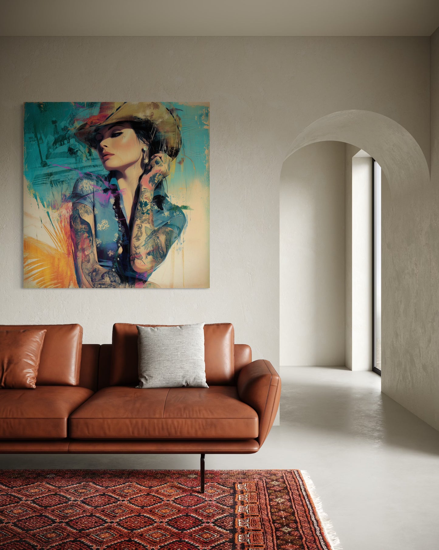 Gallery Wrapped Canvas, Wranglers and Wreckage Art Canvas, Erotic Pinup Art Canvas – Sierra