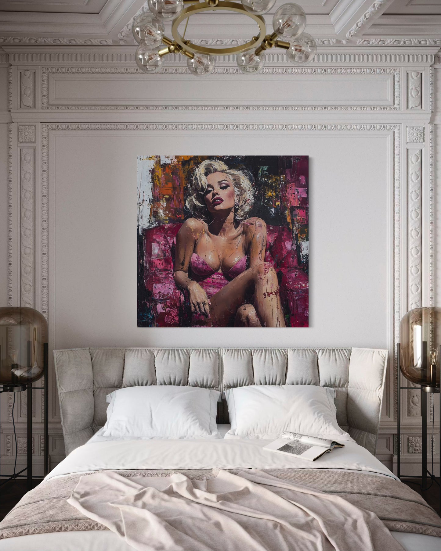 Gallery Wrapped Canvas, Guilt and Grit Art Canvas, Erotic Pinup Art Canvas – Alexis