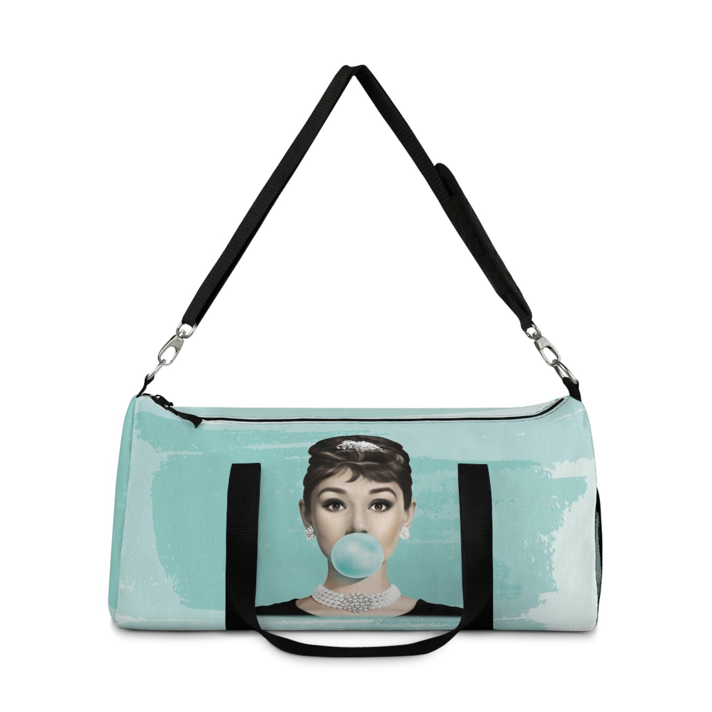 Audrey Hepburn Duffel Bag - Blue Bubblegum