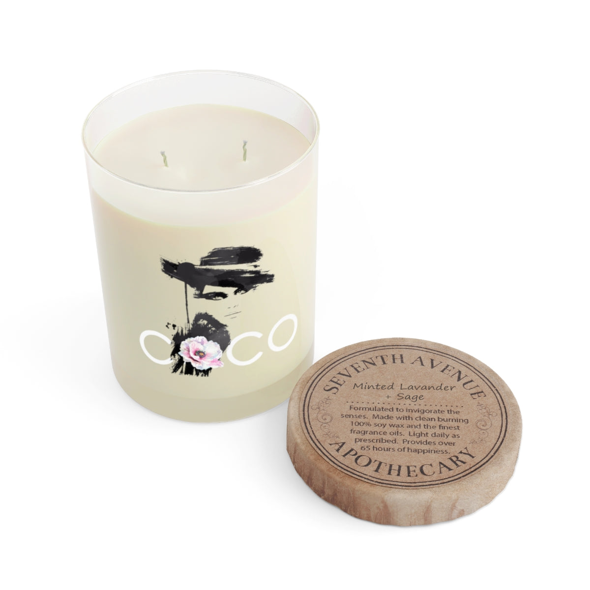 Coco Scented Candle - Full Glass, 11oz