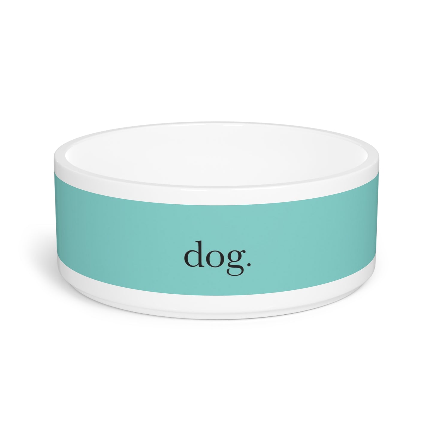 Personalized Dog Bowl - Custom Pet Bow - Blue Green Pet Bowl