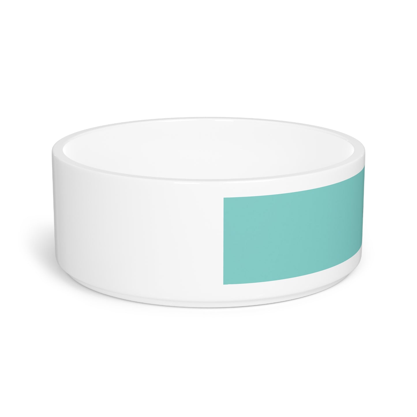 Personalized Dog Bowl - Custom Pet Bow - Blue Green Pet Bowl
